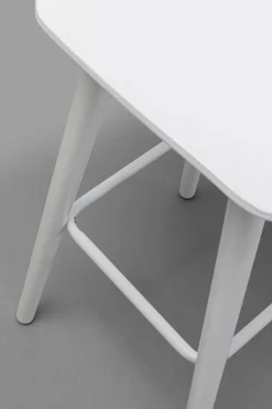 Hokery*KARE Design Hoker Siedzisko Tworzywo ABS Nogi Stalowe Kolor Biały 75 Cm