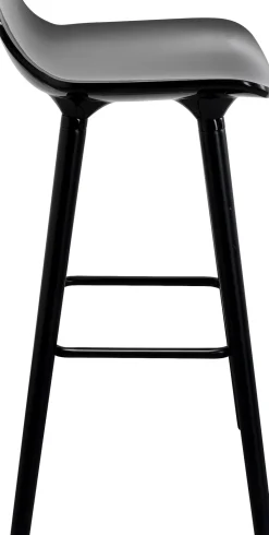 Hokery*KARE Design Hoker Siedzisko Tworzywo ABS Nogi Stalowe Kolor Czarny 75 Cm