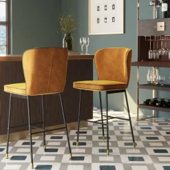 Hokery*KARE Design Hoker Stavanger 52x106 Cm Musztardowy