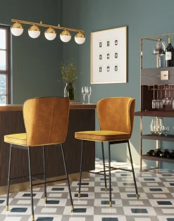 Hokery*KARE Design Hoker Stavanger 52x106 Cm Musztardowy