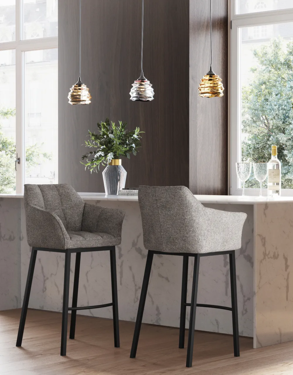 Hokery*KARE Design Hoker Thinktank Quattro 65x106 Cm Szary