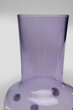 Zastawa Stołowa|Dzbanki*KARE Design Karafka Szklana Fioletowa Wzór Kwiatowy 755 Ml