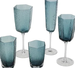 Zastawa Stołowa|Kieliszki*KARE Design Kieliszek Do Białego Wina Szklany Niebieski 300 Ml 22 Cm