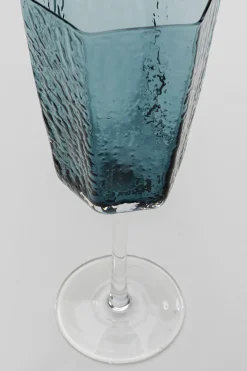 Zastawa Stołowa|Kieliszki*KARE Design Kieliszek Do Białego Wina Szklany Niebieski 300 Ml 22 Cm