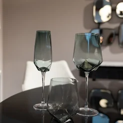 Zastawa Stołowa|Kieliszki*KARE Design Kieliszek Do Szampana Diamond Smoke 365 Ml Przydymiony