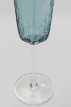 Zastawa Stołowa|Kieliszki*KARE Design Kieliszek Do Szampana Szklany Niebieski 250 Ml 27 Cm