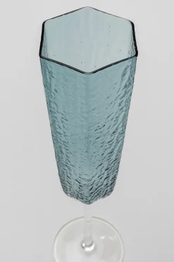 Zastawa Stołowa|Kieliszki*KARE Design Kieliszek Do Szampana Szklany Niebieski 250 Ml 27 Cm