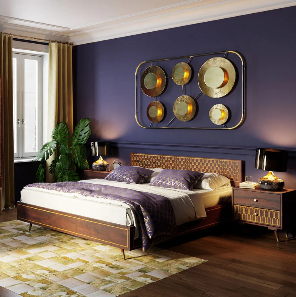 Kinkiety*KARE Design Kinkiet Disc 185x110 Cm Złoty