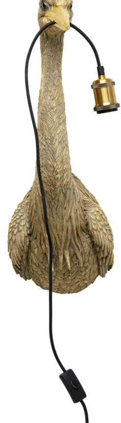 Kinkiety*KARE Design Kinkiet Heron 26x62 Cm Złoty