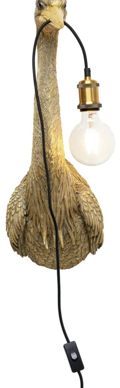 Kinkiety*KARE Design Kinkiet Heron 26x62 Cm Złoty
