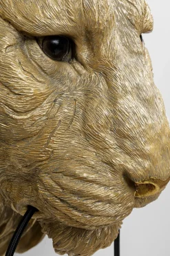 Kinkiety*KARE Design Kinkiet Tiger Head 34x38 Cm Złoty