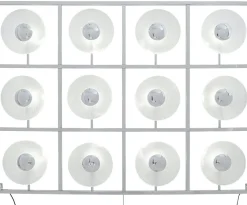 Kinkiety*KARE Design Kinkiet Ufo 186x140 Cm Srebrny