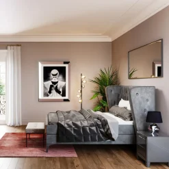 Łóżka*KARE Design Łóżko Benito Moon 180x200 Cm Szare