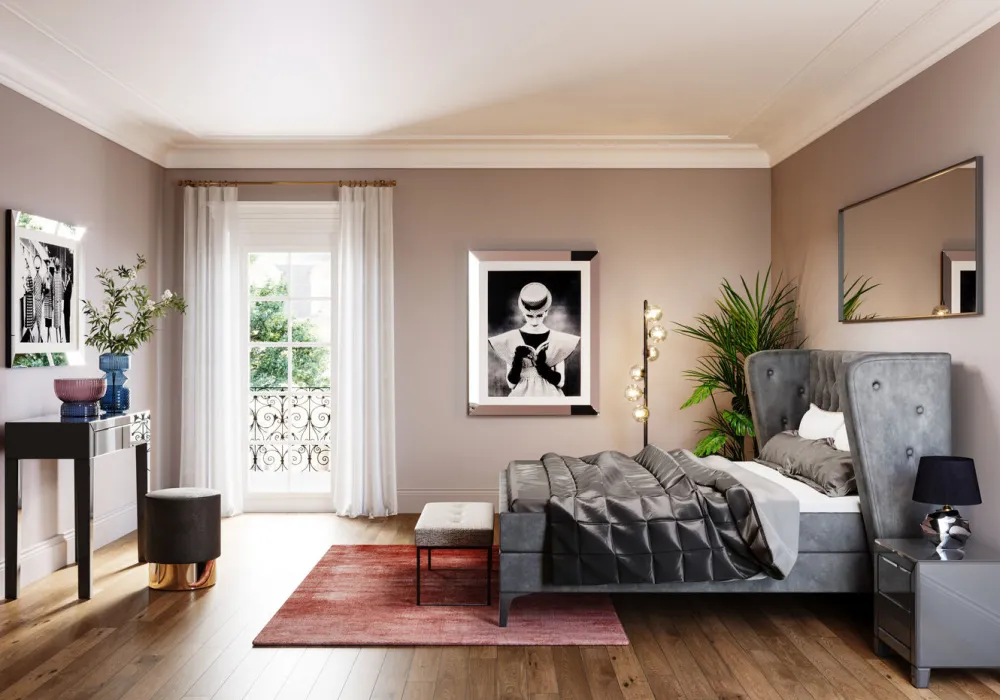 Łóżka*KARE Design Łóżko Benito Moon 180x200 Cm Szare
