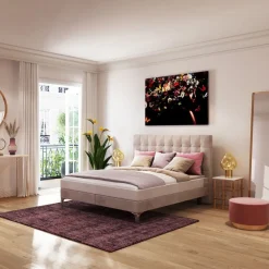 Łóżka*KARE Design Łóżko Benito Star 160x200 Cm Kremowe