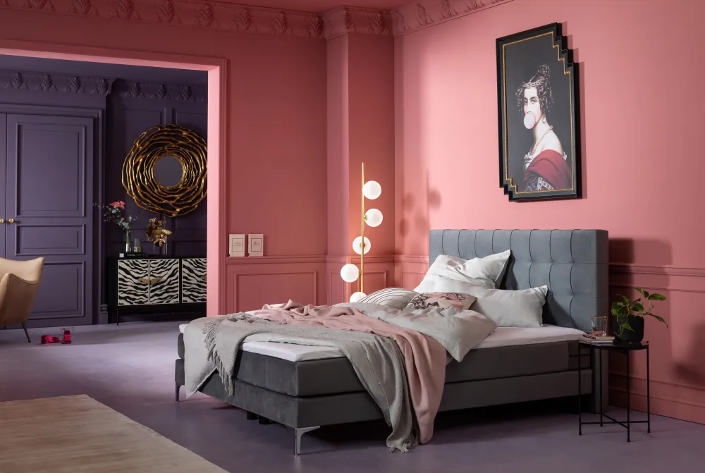 Łóżka*KARE Design Łóżko Benito Star 180x200 Cm Szare