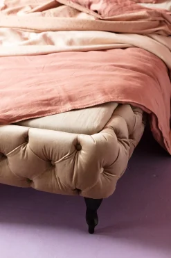 Łóżka*KARE Design Łóżko Desire Velvet 160x200 Cm Ecru