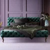 Łóżka*KARE Design Łóżko Desire Velvet 160x200 Cm Zielone