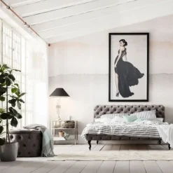 Łóżka*KARE Design Łóżko Desire 160x200 Cm Jasnoszare