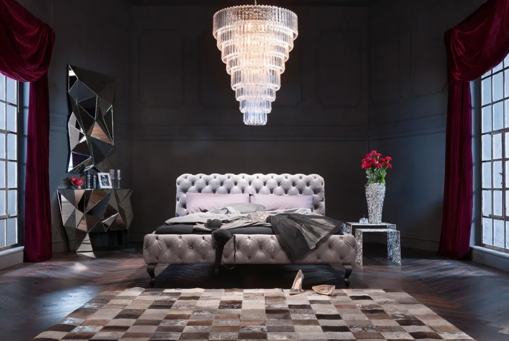 Łóżka*KARE Design Łóżko Desire 180x200 Cm Szare