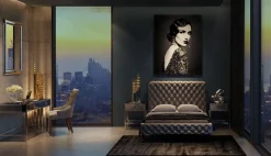 Łóżka*KARE Design Łóżko Desire 160x200 Cm Wysokie Szare