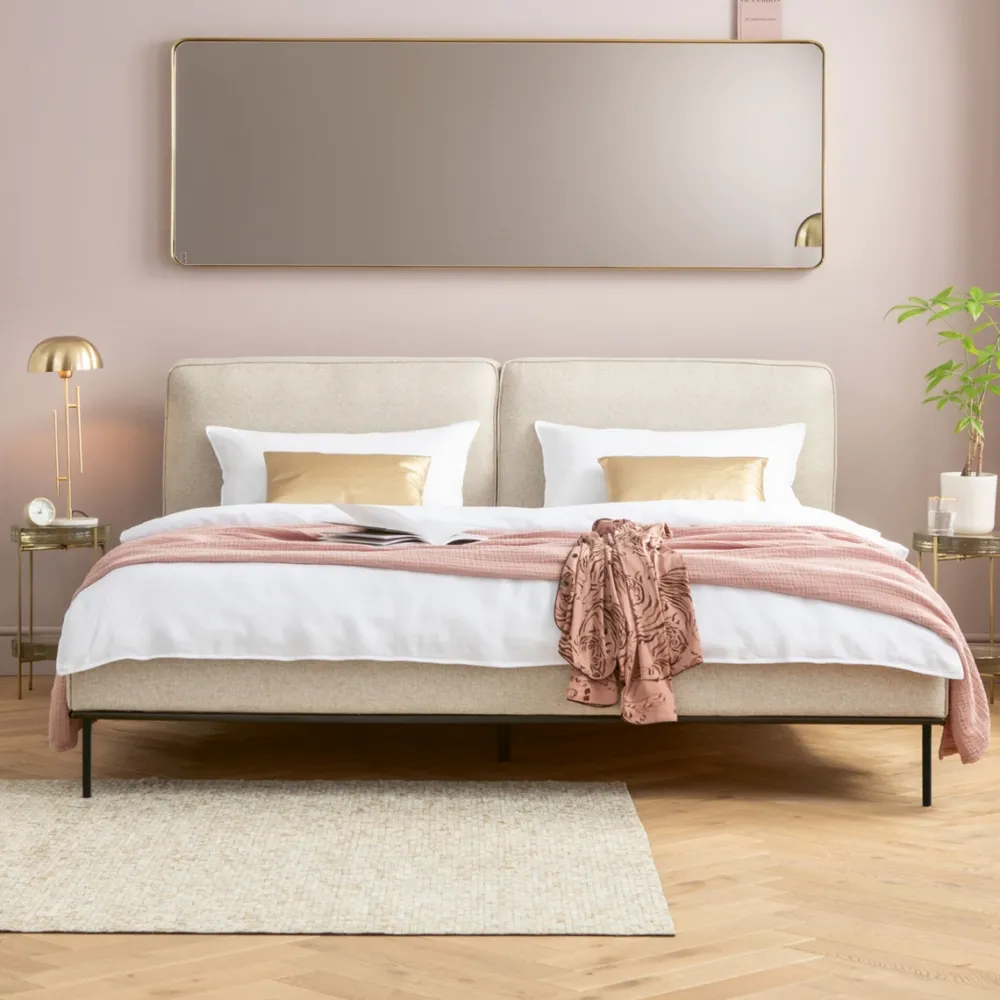 Łóżka*KARE Design Łóżko East Side 180x200 Cm Kremowe