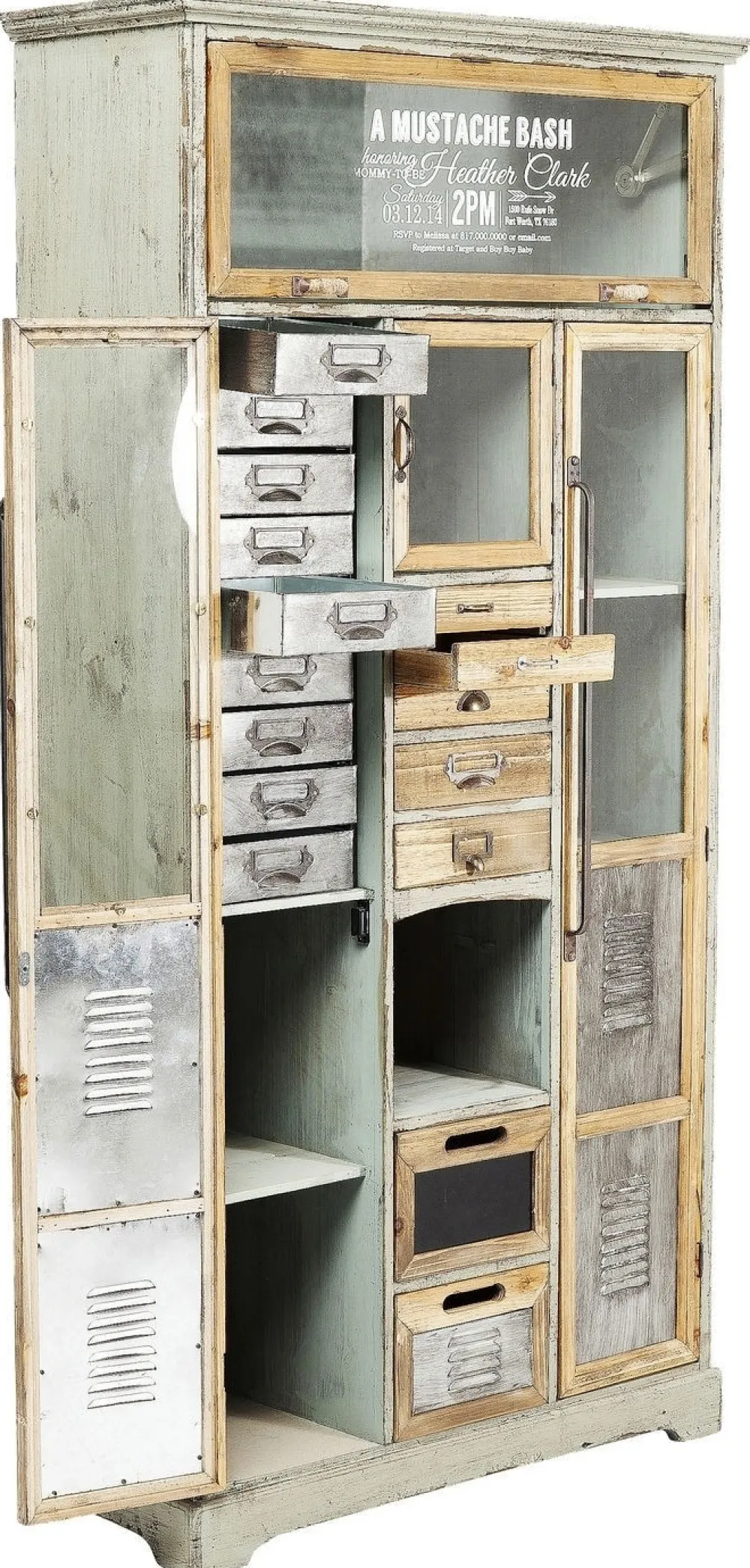 Regały*KARE Design Komoda Barber Shop 81x162 Cm Drewniana