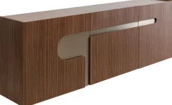 Komody*KARE Design Komoda Brązowa Fornirowana 3-drzwiowa 200x76 Cm