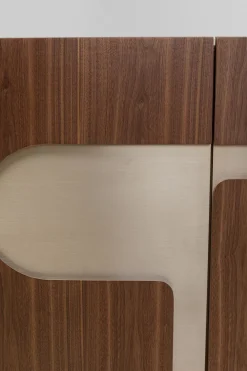 Komody*KARE Design Komoda Brązowa Fornirowana 3-drzwiowa 200x76 Cm