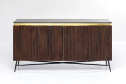 Komody*KARE Design Komoda Catalina 160x86 Cm Drewno Mango Ciemnobrązowe - Blat Marmur