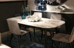 Komody*KARE Design Komoda Catania 180x61 Cm Ciemnoszara - Blat Szklany