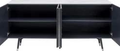 Komody*KARE Design Komoda Catania 180x61 Cm Ciemnoszara - Blat Szklany