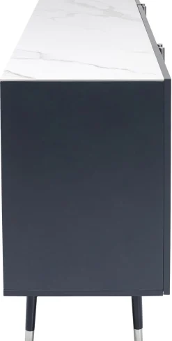 Komody*KARE Design Komoda Catania 180x61 Cm Ciemnoszara - Blat Szklany