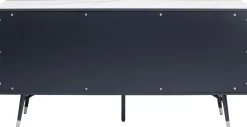 Komody*KARE Design Komoda Catania 180x61 Cm Ciemnoszara - Blat Szklany