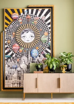 Komody*KARE Design Komoda Cesaro 160x75 Cm Naturalna - Blat Ceramika