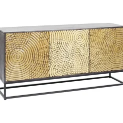 Komody*KARE Design Komoda Circulo 160x80 Cm Czarno-złota