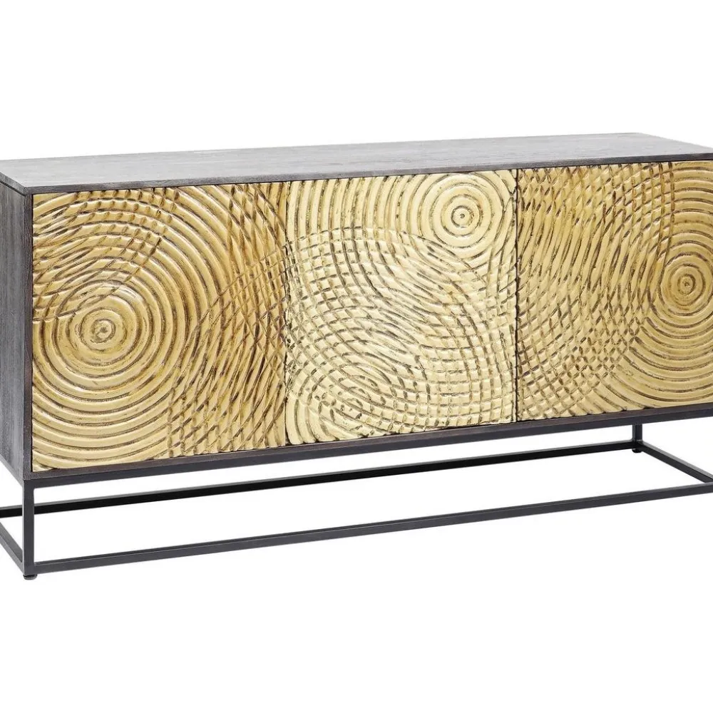 Komody*KARE Design Komoda Circulo 160x80 Cm Czarno-złota