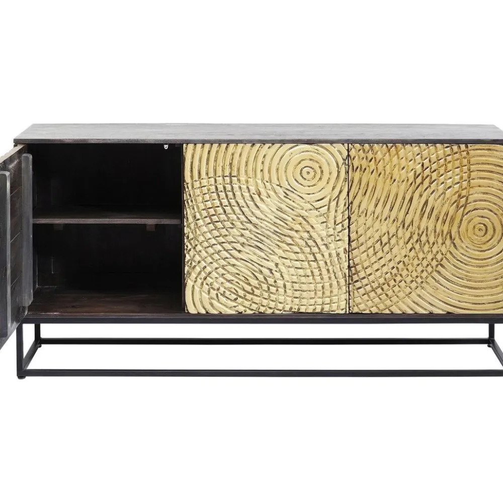 Komody*KARE Design Komoda Circulo 160x80 Cm Czarno-złota