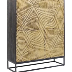 Komody*KARE Design Komoda Circulo 120x150 Cm Czarno-złota