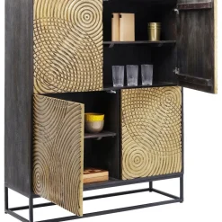 Komody*KARE Design Komoda Circulo 120x150 Cm Czarno-złota