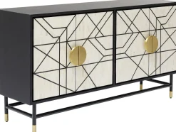 Komody*KARE Design Komoda Credenza 150x80 Cm Czarna