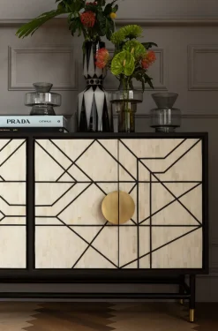 Komody*KARE Design Komoda Credenza 150x80 Cm Czarna
