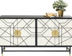 Komody*KARE Design Komoda Credenza 150x80 Cm Czarna