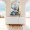 Komody*KARE Design Komoda 3-drzwiowa Biała Skandynawska Drewno I MDF Nogi Czarne 160x75 Cm