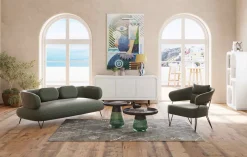 Komody*KARE Design Komoda 3-drzwiowa Biała Skandynawska Drewno I MDF Nogi Czarne 160x75 Cm