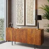 Komody*KARE Design Komoda 3-drzwiowa Do Salonu Drewno Mango Ręczne Wykonanie 160x75 Cm