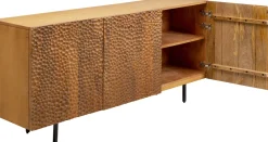 Komody*KARE Design Komoda 3-drzwiowa Do Salonu Drewno Mango Ręczne Wykonanie 160x75 Cm