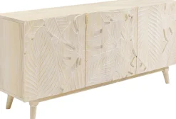 Komody*KARE Design Komoda 3-drzwiowa Drewniana Boho Motyw Roślinny 160x75 Cm