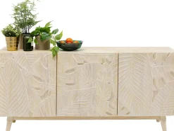 Komody*KARE Design Komoda 3-drzwiowa Drewniana Boho Motyw Roślinny 160x75 Cm