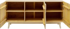 Komody*KARE Design Komoda 3-drzwiowa Drewniana Boho Motyw Roślinny 160x75 Cm